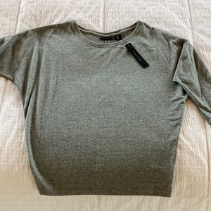 Gray Tahari sweater with Dolman sleeves - New!